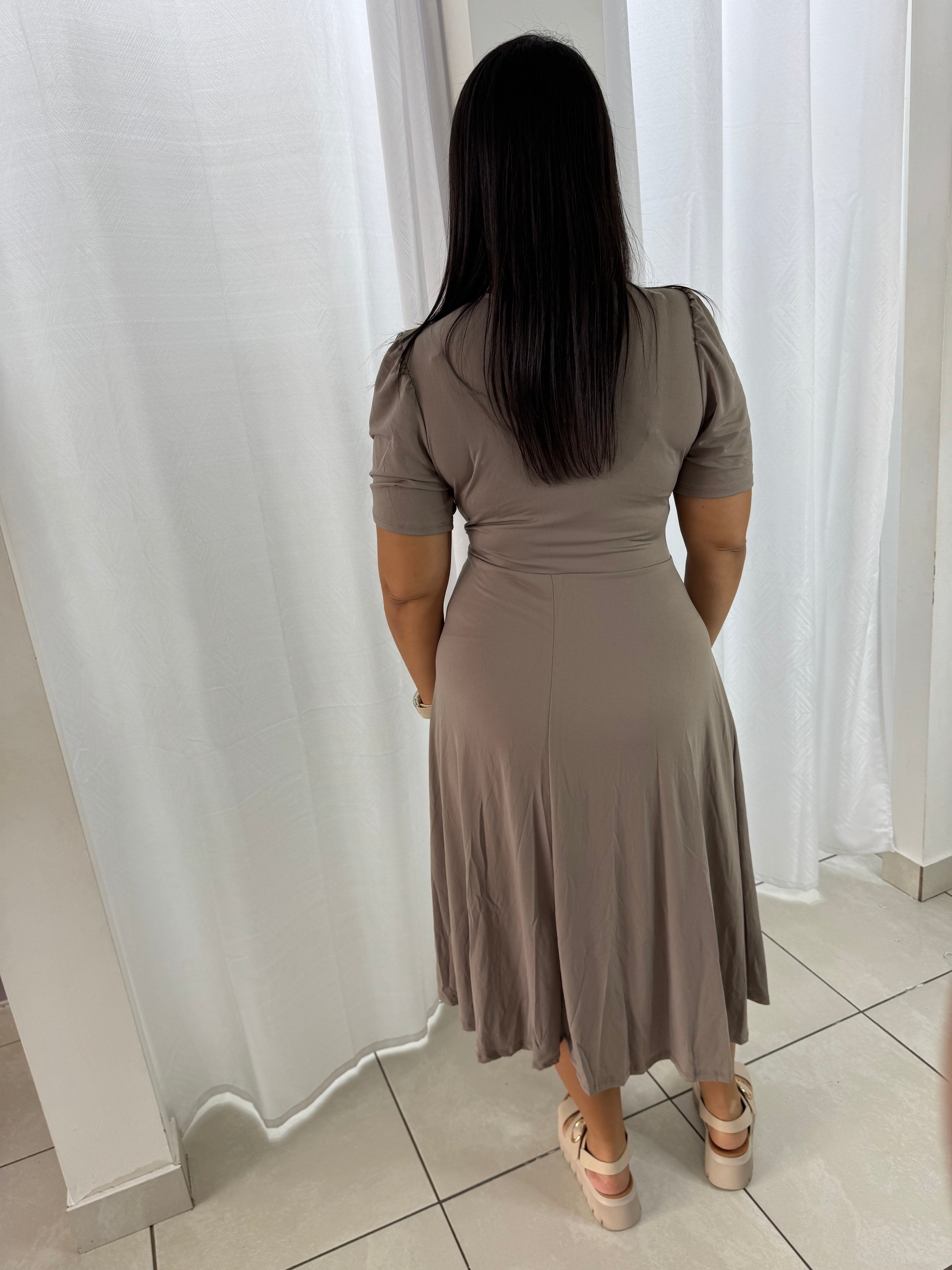 Vestido Beige Plus