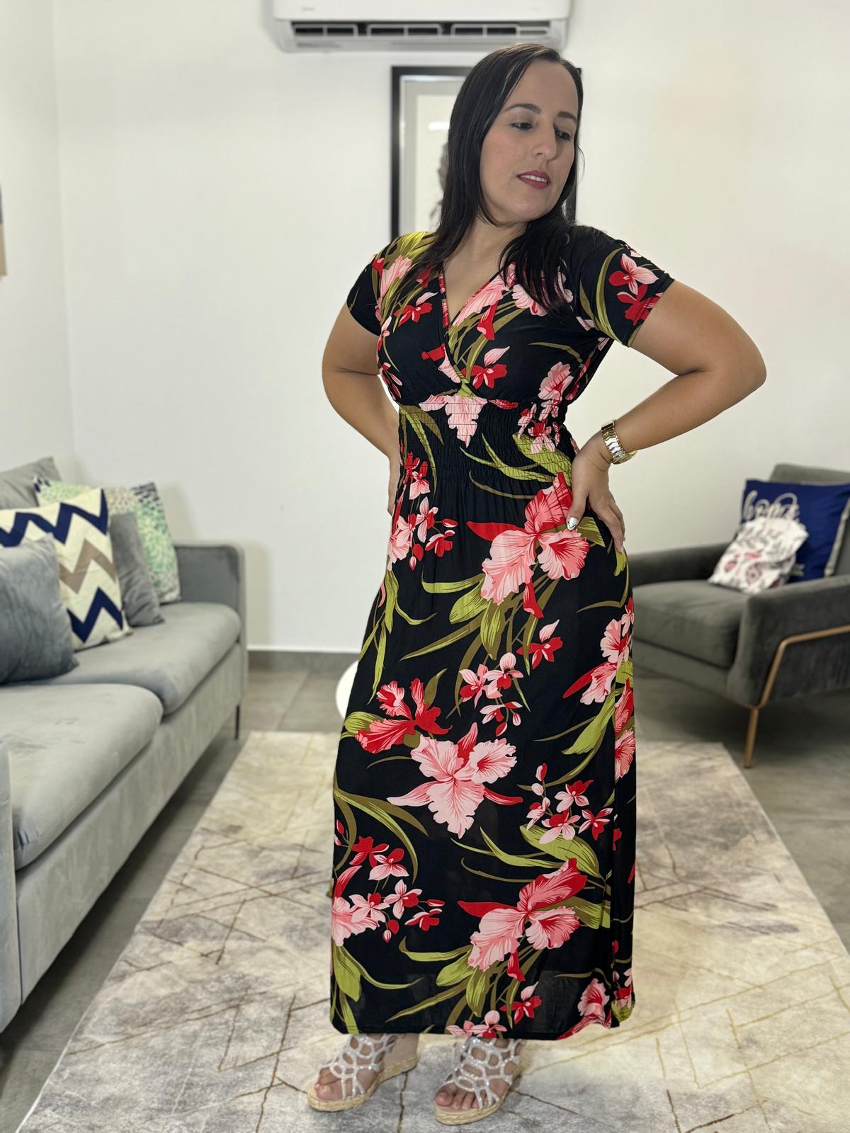 Vestido largo de flores