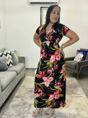 Vestido largo de flores