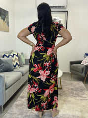 Vestido largo de flores