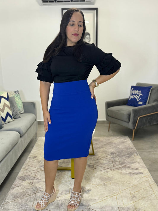Falda azul royal